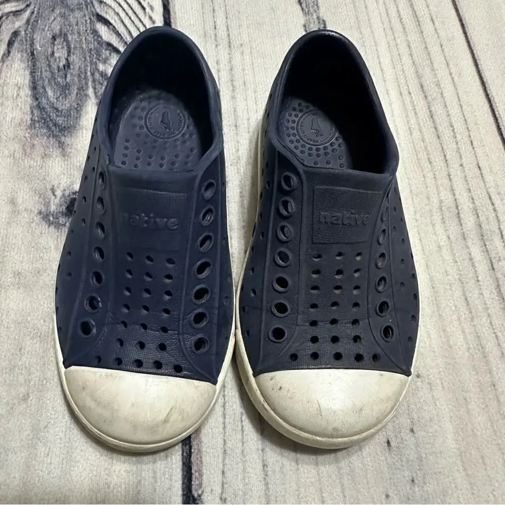 Native‎ Jefferson Navy Blue Kids Slip On Water Shoes Size C8